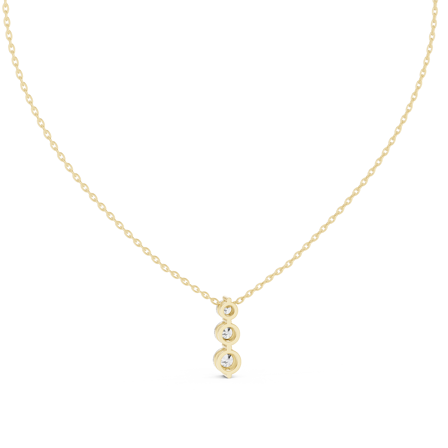 Round Shape Lab Grown 10k White Gold Stunning Vintage Style Pendant For Wedding Wear - HIGHCARAT DIAMONDS