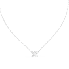 Butterfly Shape 14k Solid Gold Round Cut Lab Grown-Natural Diamond Pendant For Her - HIGHCARAT DIAMONDS