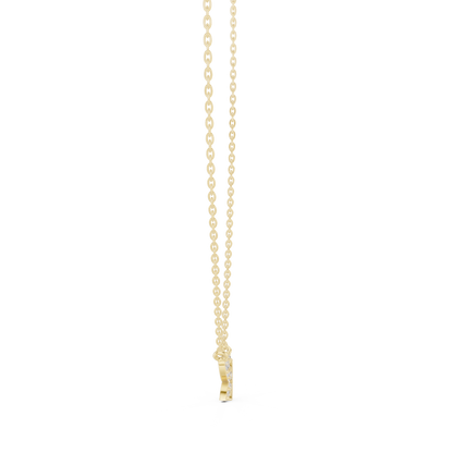 Butterfly Shape 14k Solid Gold Round Cut Lab Grown-Natural Diamond Pendant For Her - HIGHCARAT DIAMONDS