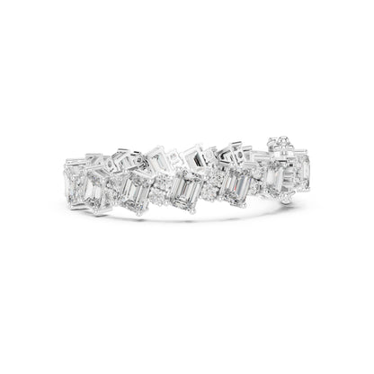 28.58 CT Emerald And Round Cut Diamond Elegant Minimalist Vintage Handmade Dainty Tennis Wedding Bracelet Gift For Women's - HIGHCARAT DIAMONDS