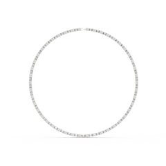 Round & Emerald Cut Lab Grown 10k Solid Gold Vintage Unique Diamond Necklace For Her - HIGHCARAT DIAMONDS