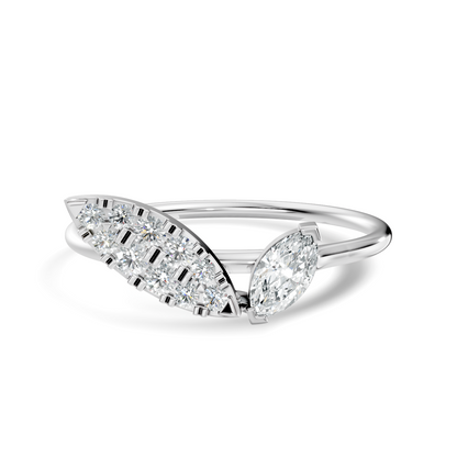 Vintage Marquise and Round Cut Diamond Unique Handcrafted Classic Dainty Party Wear Ring For Women's - HIGHCARAT DIAMONDS