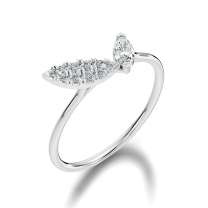 Vintage Marquise and Round Cut Diamond Unique Handcrafted Classic Dainty Party Wear Ring For Women's - HIGHCARAT DIAMONDS