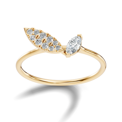 Vintage Marquise and Round Cut Diamond Unique Handcrafted Classic Dainty Party Wear Ring For Women's - HIGHCARAT DIAMONDS