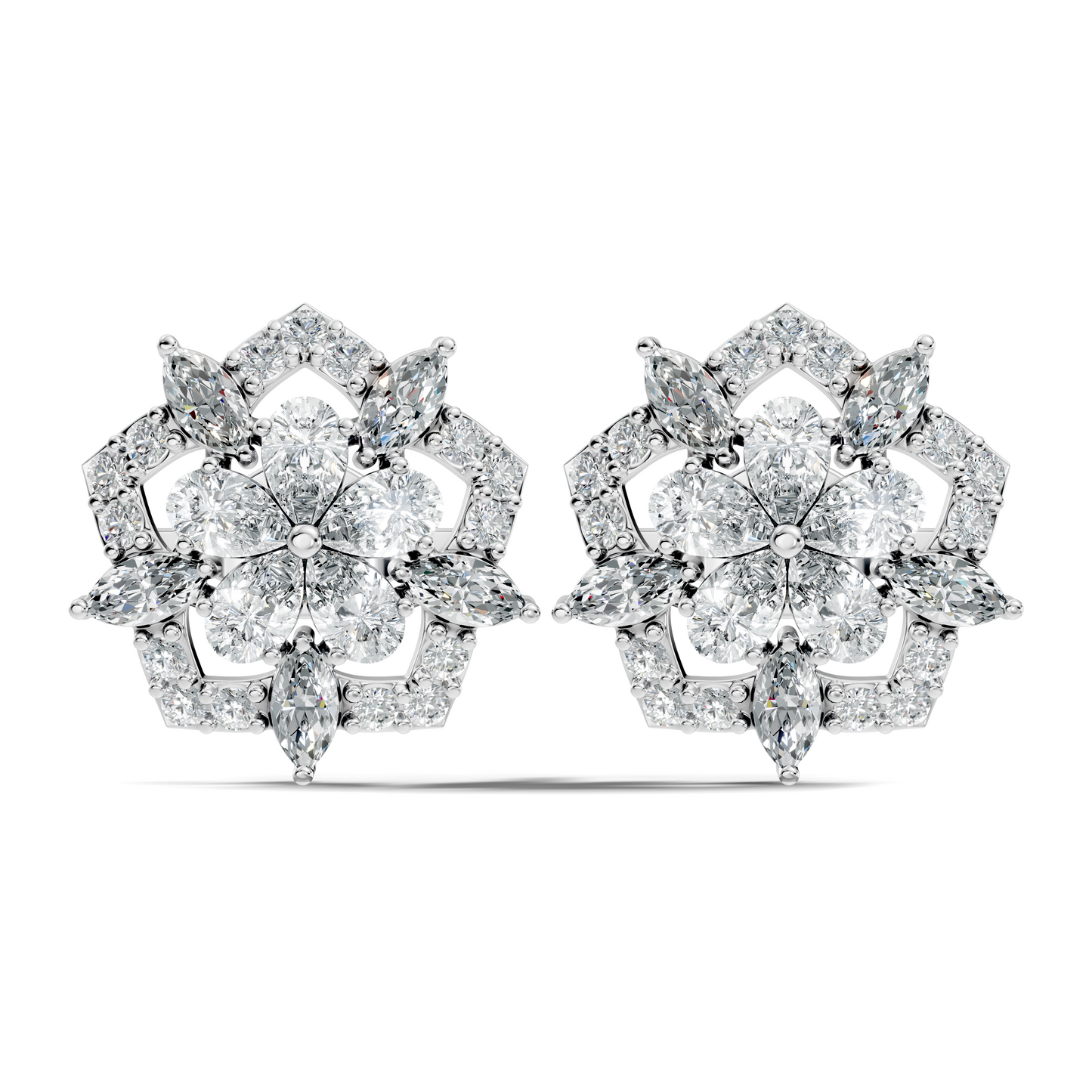 Vintage Round Cut Lab-Grown Diamond Stud Earrings in 18K Solid Yellow Gold - HIGHCARAT DIAMONDS