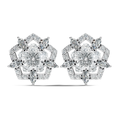 Vintage Round Cut Lab-Grown Diamond Stud Earrings in 18K Solid Yellow Gold - HIGHCARAT DIAMONDS