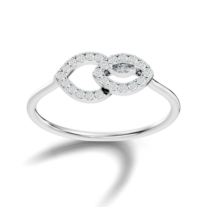 Round and Marquise Cut Lab Grown & Natural Diamond Unique Art Deco Cluster Daily Wear Ring For Her