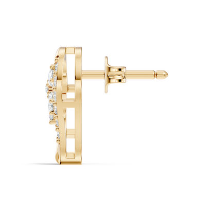 Round And Pear Shape Lab Grown Lab Grown & Natural Diamond  Unique  Style Earrings For Her - HIGHCARAT DIAMONDS