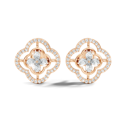 Pear & Round Shape Natural And Lab Grown Diamond Stunning Every Occasion Wear Diamond earrings For Her - HIGHCARAT DIAMONDS