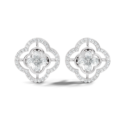 Pear & Round Shape Natural And Lab Grown Diamond Stunning Every Occasion Wear Diamond earrings For Her - HIGHCARAT DIAMONDS