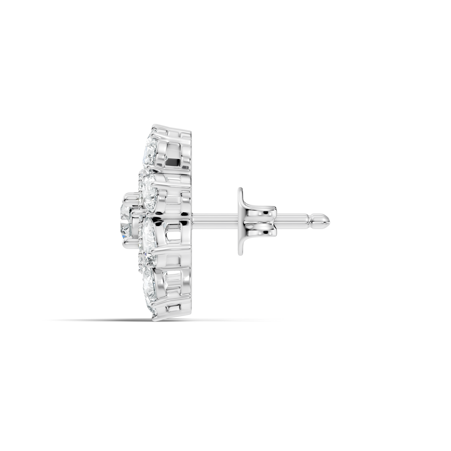 10k Solid Gold 3.78 Ct Round & Pear Shape Lab Grown-Natural Diamond Elegance Beautiful Vintage Diamond Earrings For Her - HIGHCARAT DIAMONDS