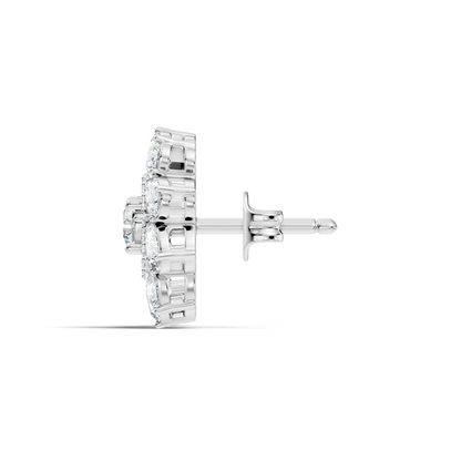 10k Solid Gold 3.78 Ct Round & Pear Shape Lab Grown-Natural Diamond Elegance Beautiful Vintage Diamond Earrings For Her - HIGHCARAT DIAMONDS