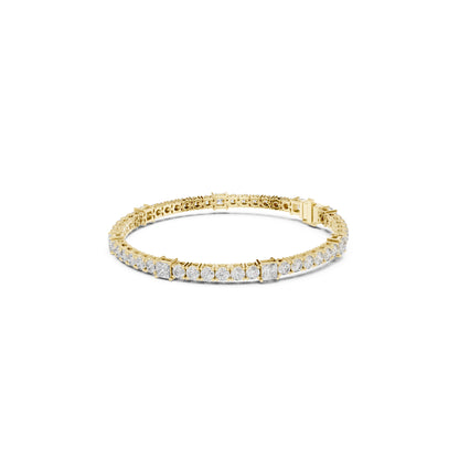 6.52Ct Round and Princess Cut White Colorless Lab Grown Diamond Unique Vintage Elegant Classic Wedding  Bracelet Gift For Women's - HIGHCARAT DIAMONDS
