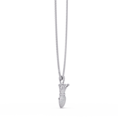 Royal Crown Heart Lab Grown Diamond Pendant Necklace - HIGHCARAT DIAMONDS