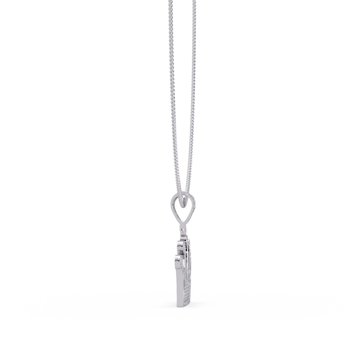 Royal Crown Pave Lab Grown Diamond Pendant - HIGHCARAT DIAMONDS