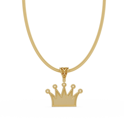 Royal Crown Pave Lab Grown Diamond Pendant - HIGHCARAT DIAMONDS
