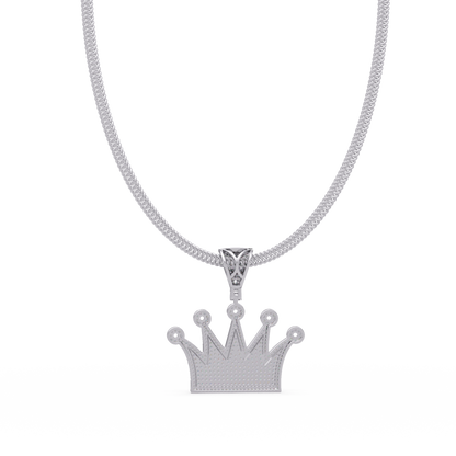Royal Crown Pave Lab Grown Diamond Pendant - HIGHCARAT DIAMONDS