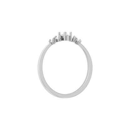 Minimalist 0.17 CT Round And Oval Labgrown Diamond Stackable  Band Ring For Women's