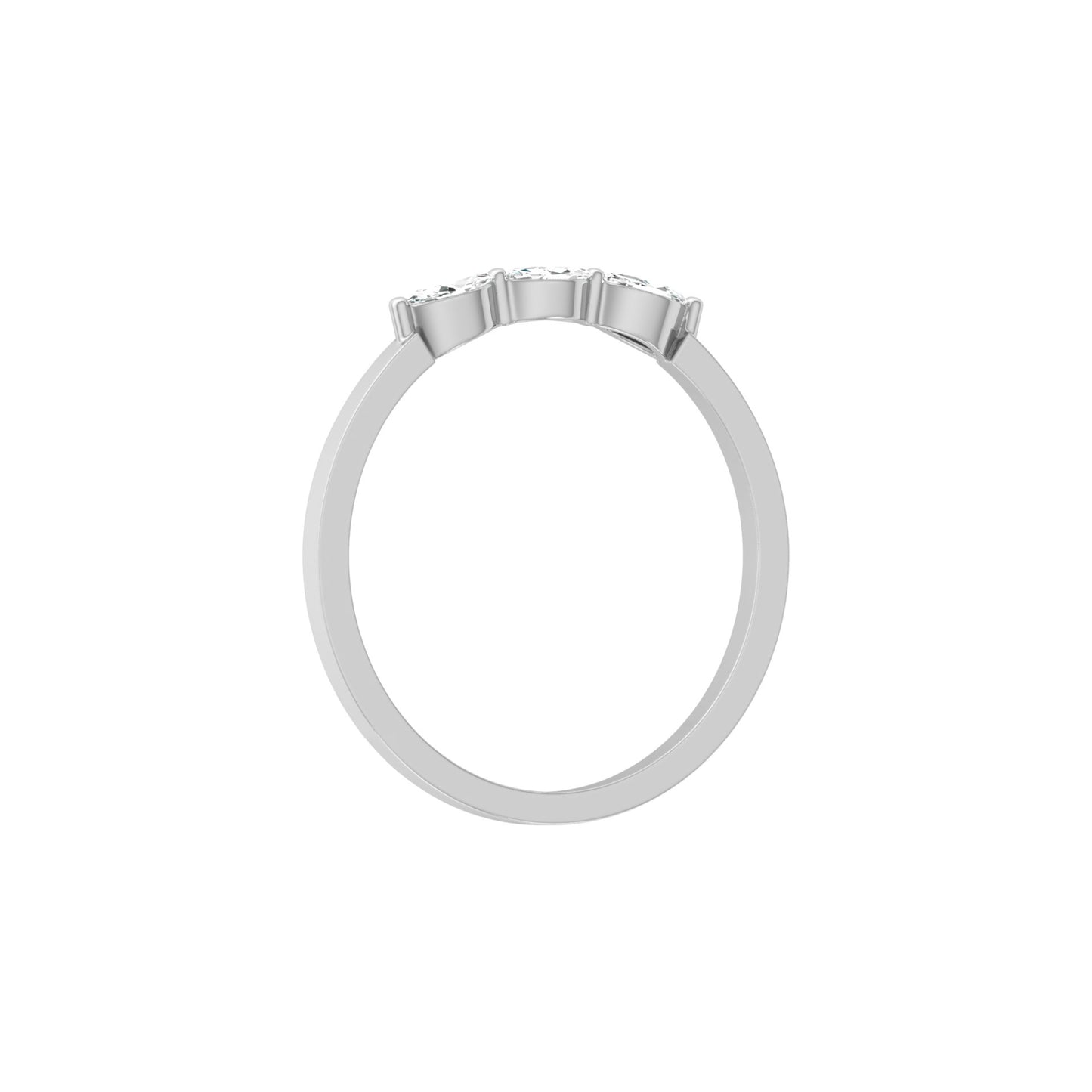 Marquise Diamond Band Ring For Her In 14 KT Gold Elegant Style For Everyday Use