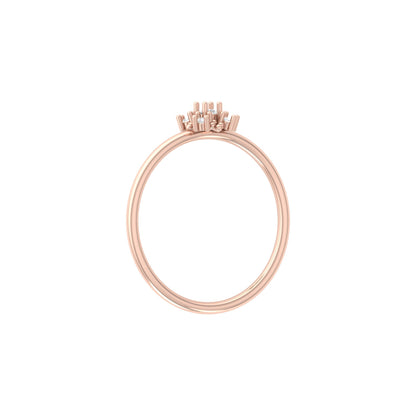 Minimalist 0.06 CT Round Cut Band Ring For Women's Charming Jewelry For  Dailywear