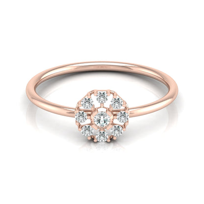 Floral Diamond Ring For Her In 14KT Solid Gold Wearable Art For Daily Elegance