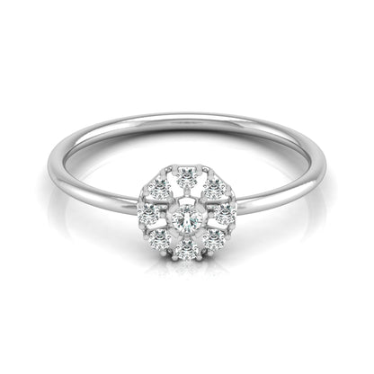 Floral Diamond Ring For Her In 14KT Solid Gold Wearable Art For Daily Elegance