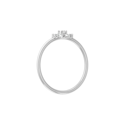 Floral Diamond Ring For Her In 14KT Solid Gold Wearable Art For Daily Elegance