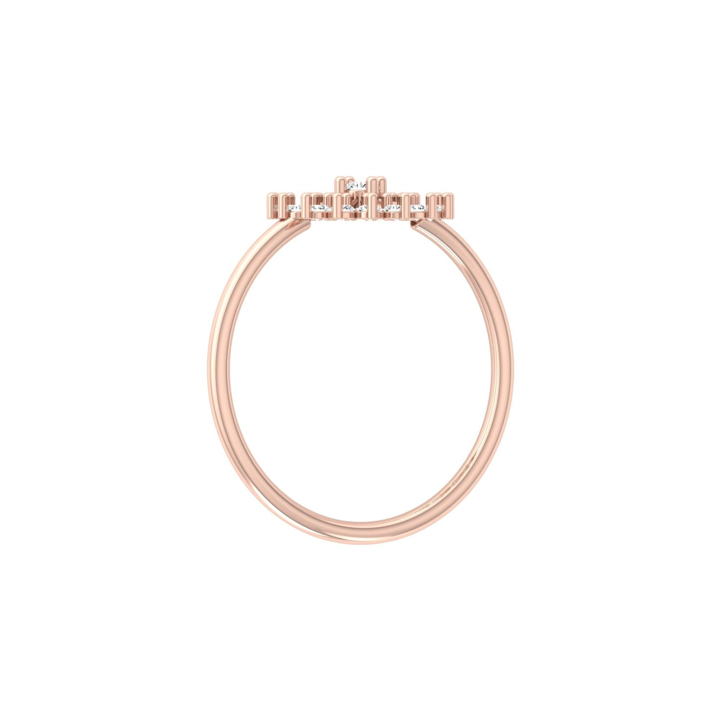 Floral 0.23 Carat Round Shaped Diamond Ring Perfect For Everyday Wear