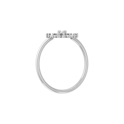 Floral 0.23 Carat Round Shaped Diamond Ring Perfect For Everyday Wear
