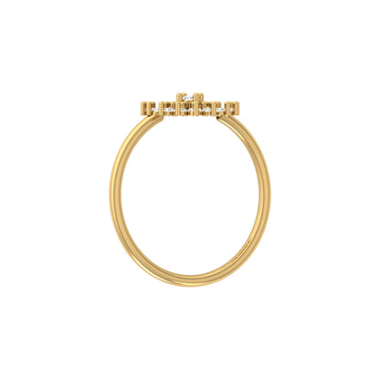 Floral 0.23 Carat Round Shaped Diamond Ring Perfect For Everyday Wear