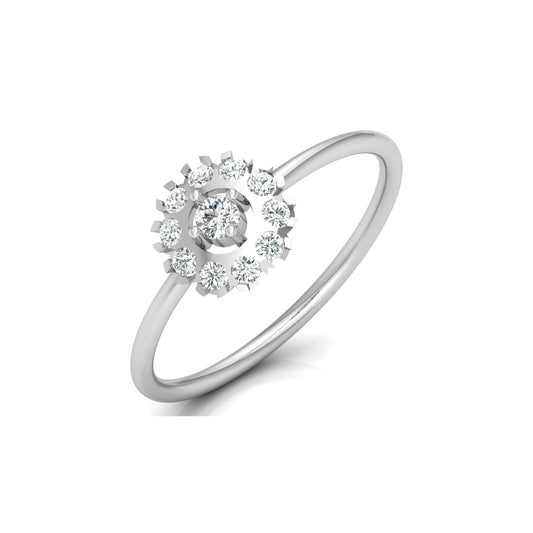 Floral 0.21 CT Round Cut Diamond Lab Or Natural Stunning Sparkle Gold Ring Gift For Her