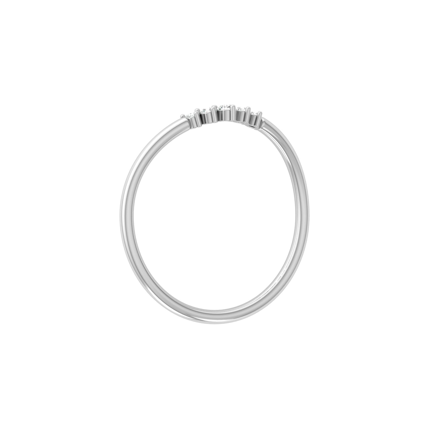 Minimalist Round Cut Diamond Ring Stunning Bridal Band Ring Set in 14 KT Solid Gold
