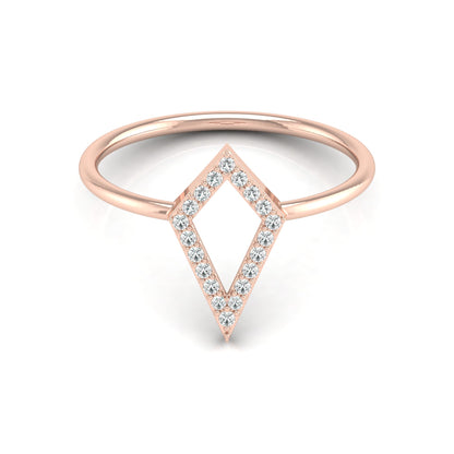 Kite Style Classic Round Diamond Wedding Band Ring For Women's in 14KT Solid Gold