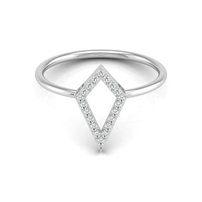 Kite Style Classic Round Diamond Wedding Band Ring For Women's in 14KT Solid Gold
