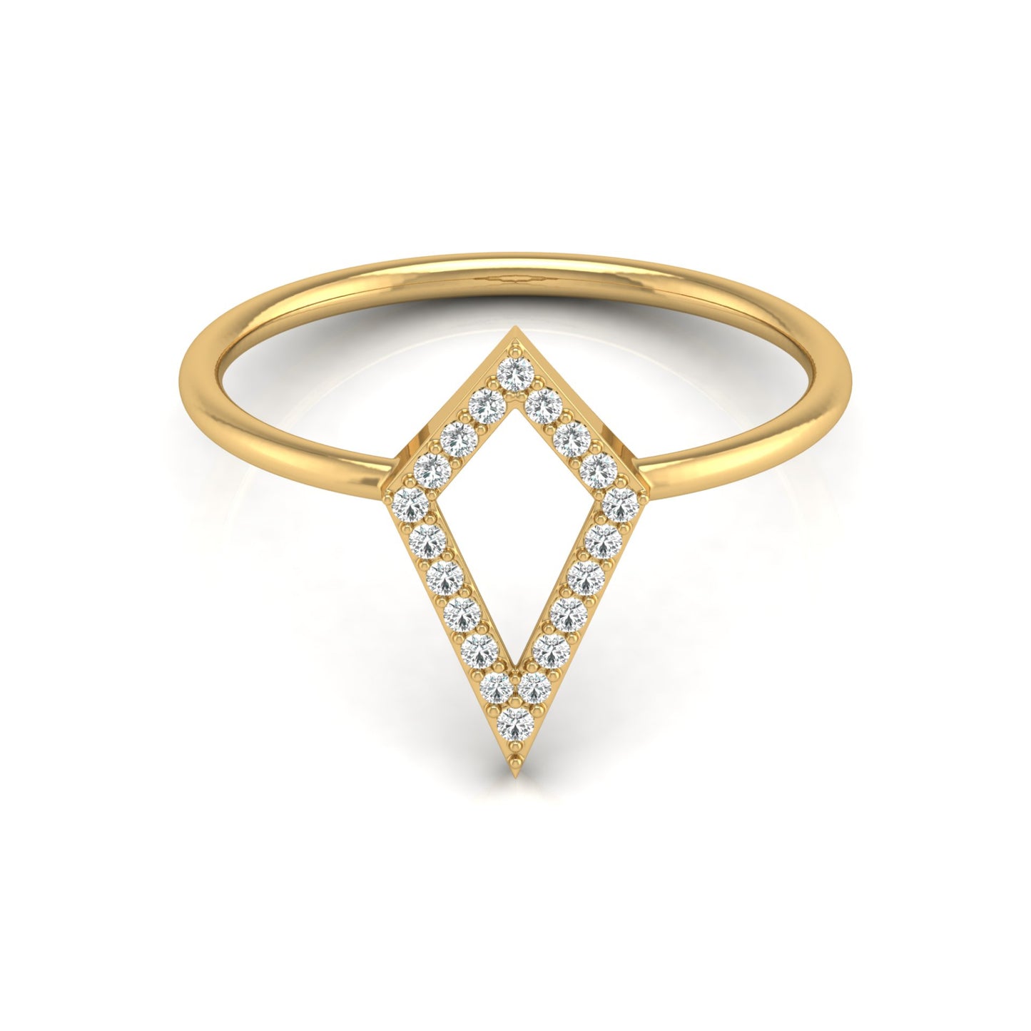 Kite Style Classic Round Diamond Wedding Band Ring For Women's in 14KT Solid Gold