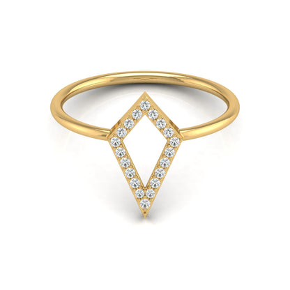 Kite Style Classic Round Diamond Wedding Band Ring For Women's in 14KT Solid Gold