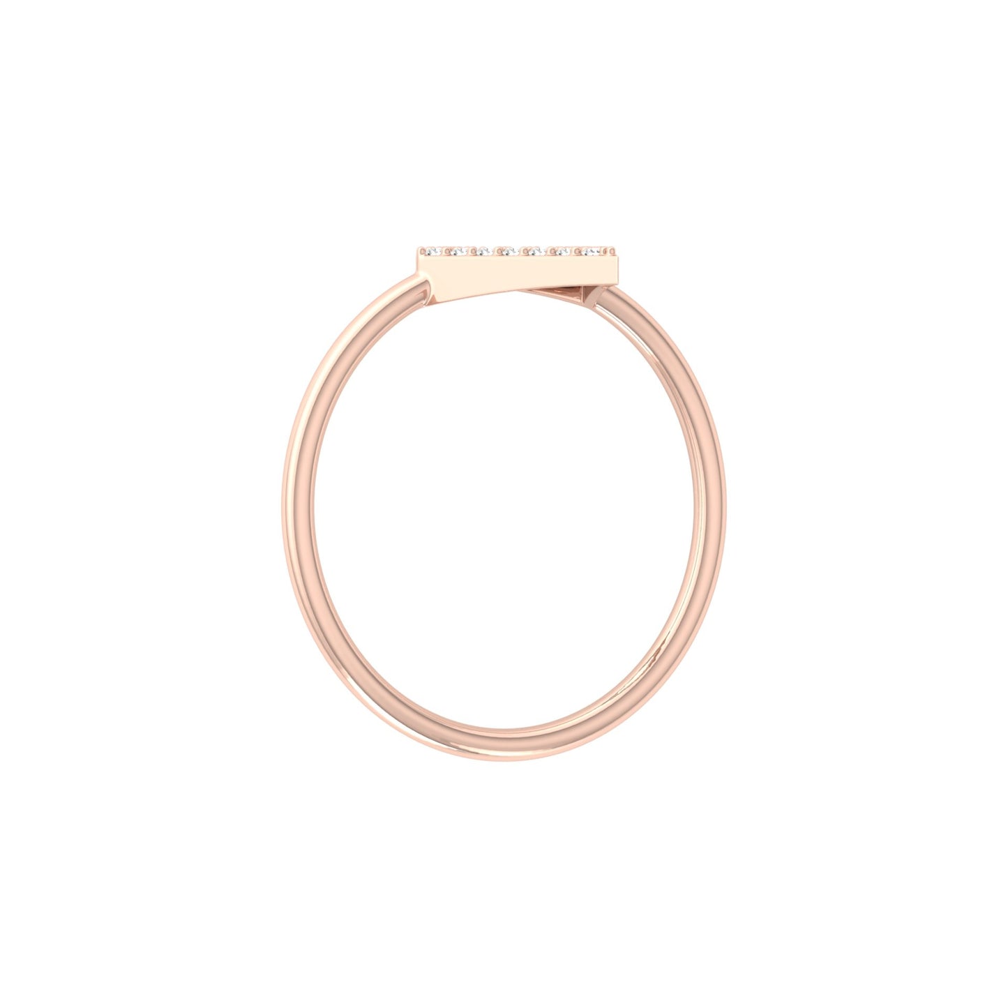 Kite Style Classic Round Diamond Wedding Band Ring For Women's in 14KT Solid Gold