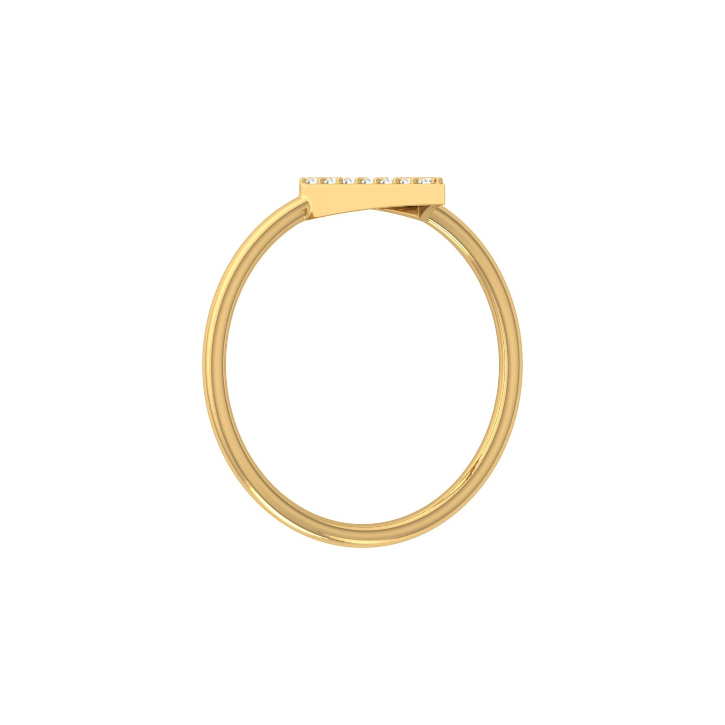 Kite Style Classic Round Diamond Wedding Band Ring For Women's in 14KT Solid Gold