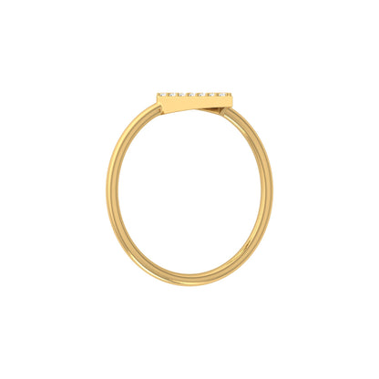 Kite Style Classic Round Diamond Wedding Band Ring For Women's in 14KT Solid Gold