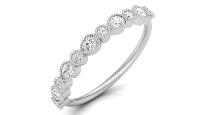 Mom's Dainty Diamond Wedding Band 14k Gold Stackable Ring Minimalist Jewelry Gift