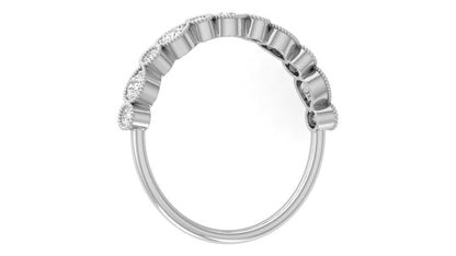 Mom's Dainty Diamond Wedding Band 14k Gold Stackable Ring Minimalist Jewelry Gift