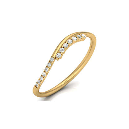 14K Solid Rose Gold Trending Diamond Band Ring Classic Elegance On A Budget