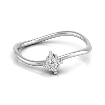 Unique Diamond Wedding Band Ring Twisted Modern And Secure Design For Womens
