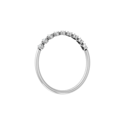 Accented Round Cut Labgrown Diamond Band Ring For Women's in 14KT Solid Rose Gold