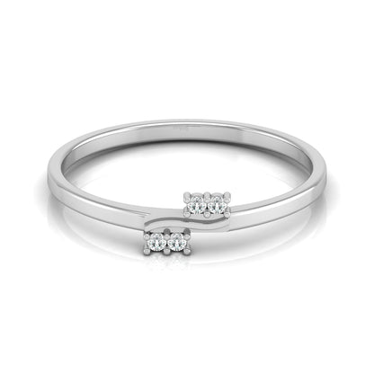 14KT Gold Plated  Round Diamond Band Ring For Minimalist Jewelry Lovers