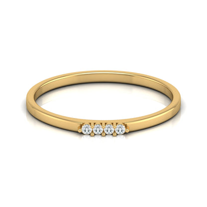 Round Cut Handcrafted Diamond Ring For Women's Beauty In 14 KT Solid Rose Gold