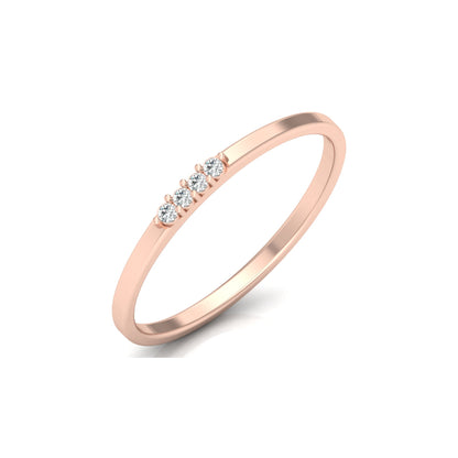Round Cut Handcrafted Diamond Ring For Women's Beauty In 14 KT Solid Rose Gold