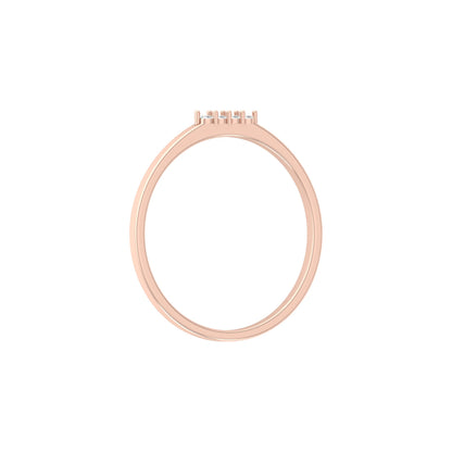 Round Cut Handcrafted Diamond Ring For Women's Beauty In 14 KT Solid Rose Gold
