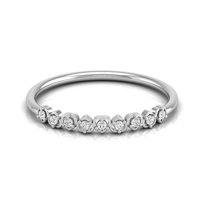 Anniversary Gift Ring For Her 14 KT Solid Rose Gold Diamond Band  Ring  For Your Love