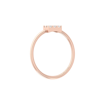14K Solid White Gold Round Shaped Diamond Ring Minimalist Daily Wear Jewelry For Women's